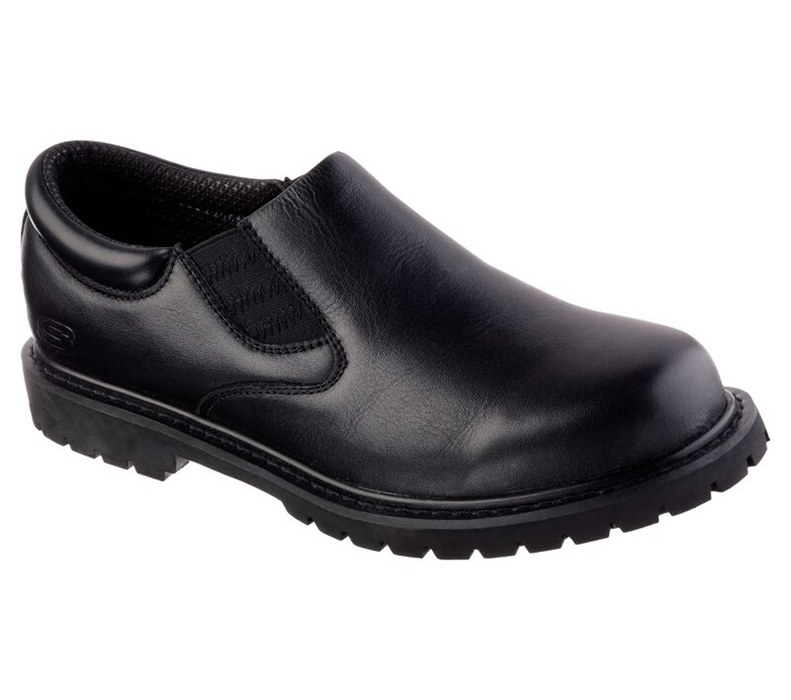 Skechers Herr Svarta Slip On - Work Relaxed Fit: Cottonwood - Goddard Sr - Sverige (HOTZS-2819)
